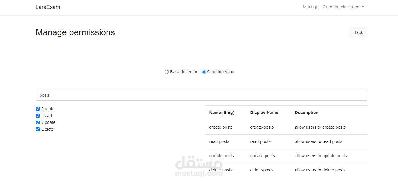 Laravel Exam Project System