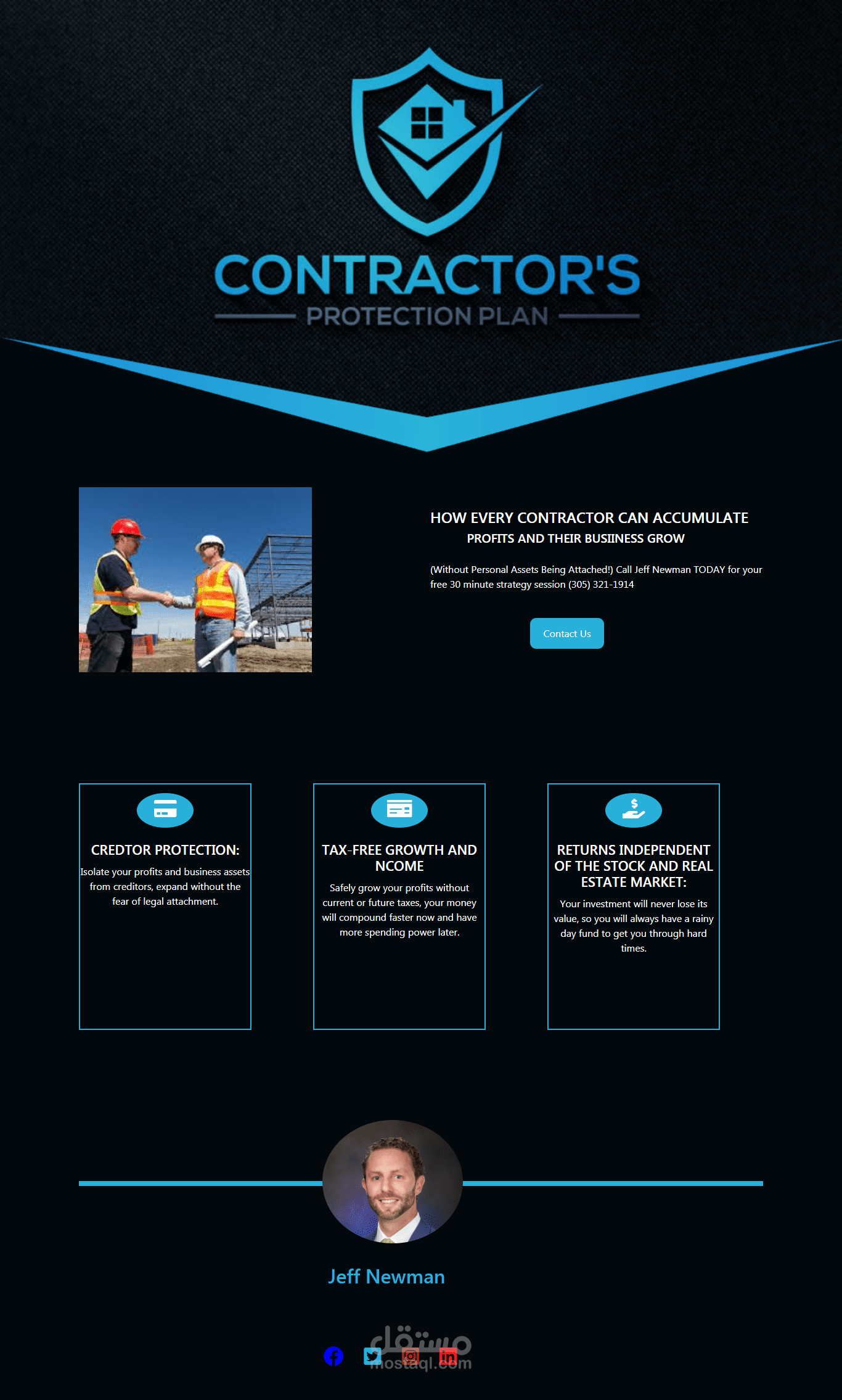 design of responsive  landing page