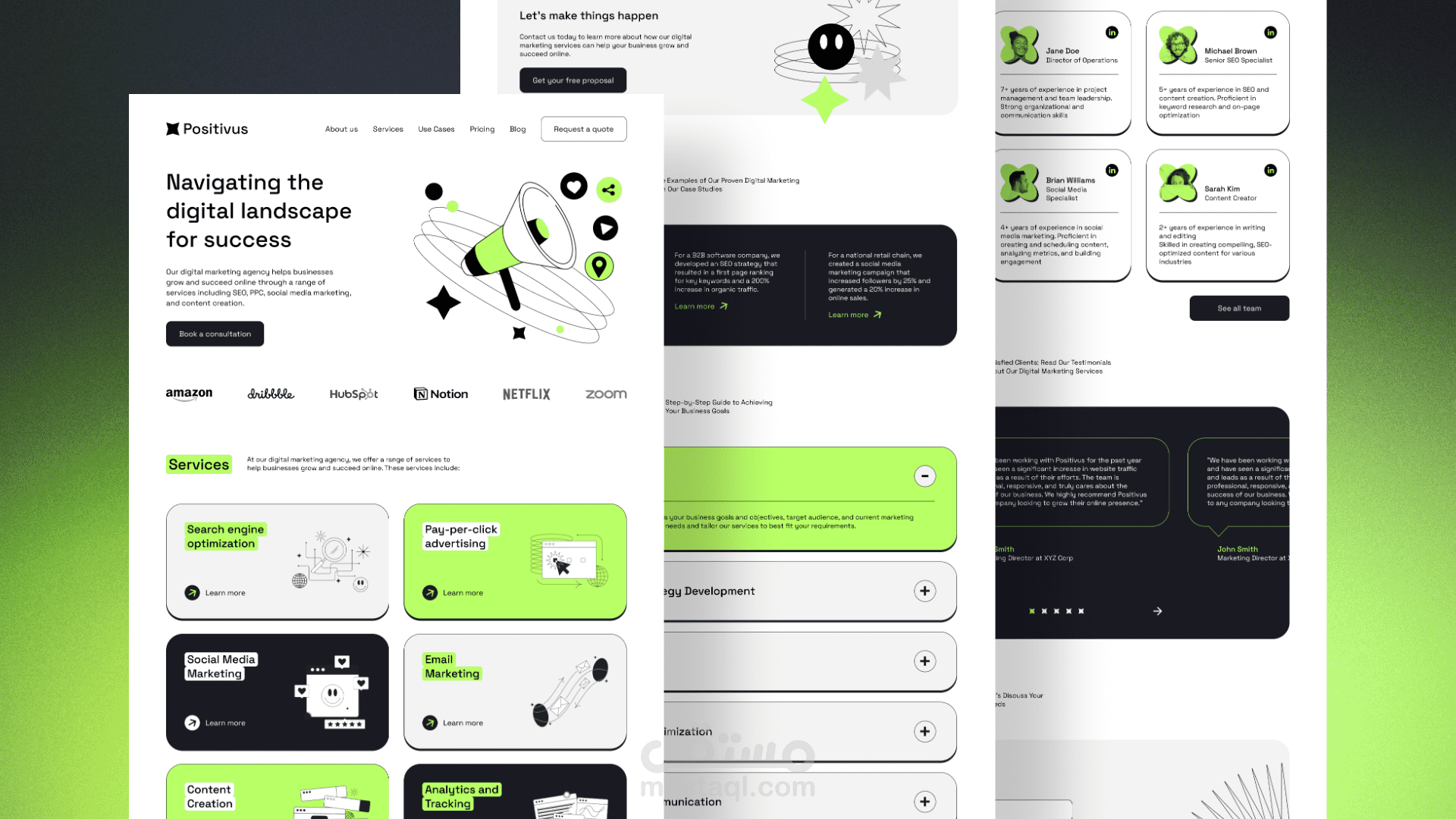Positivus - Landing page | React + Vite