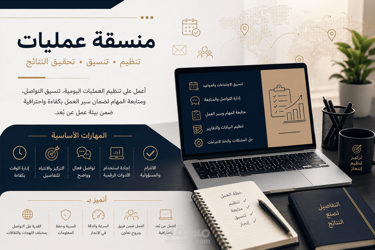 تنسيق العمليات وإدارة التواصل والعملاء عن بُعد