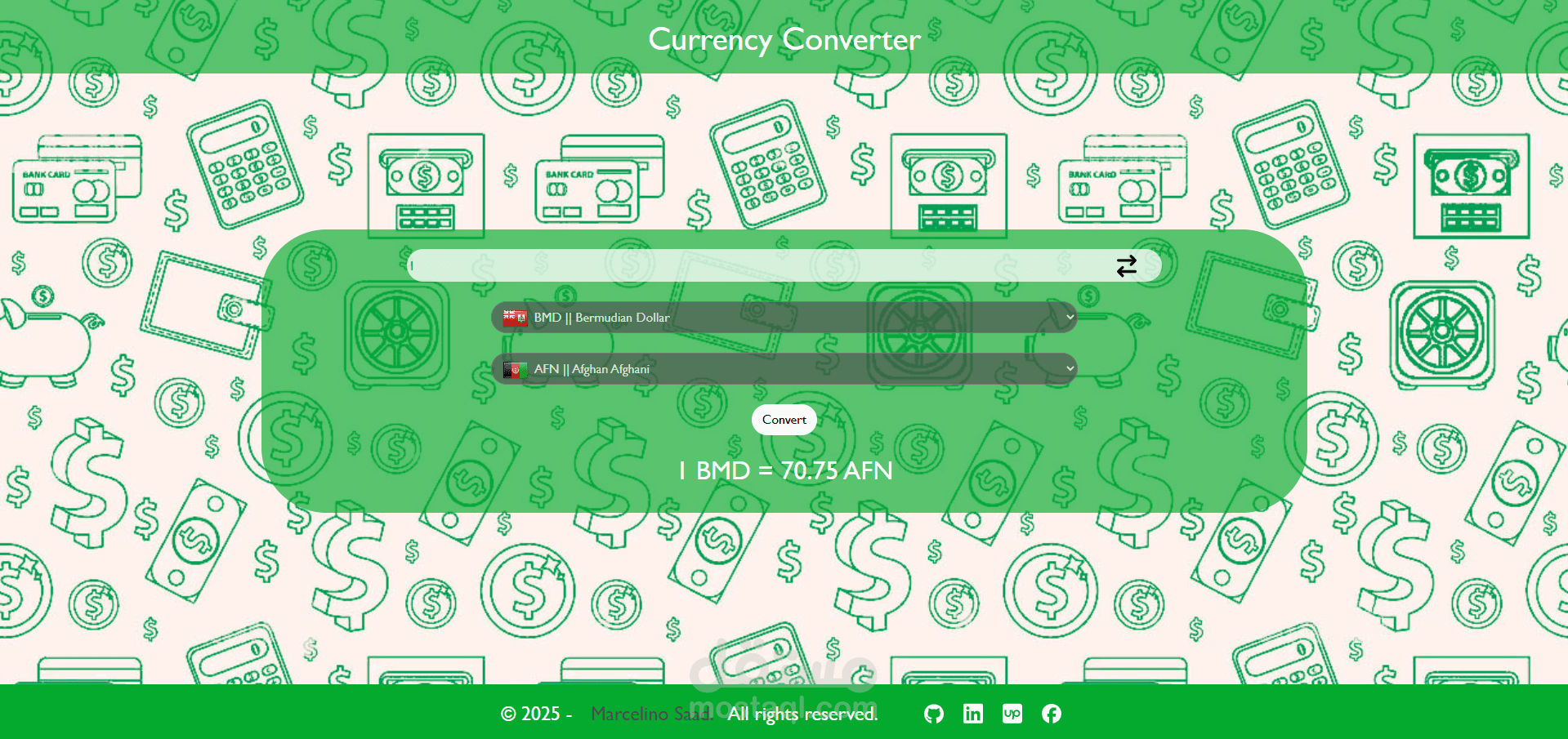 Currency Converter - موقع لتحويل العملات بسهولة