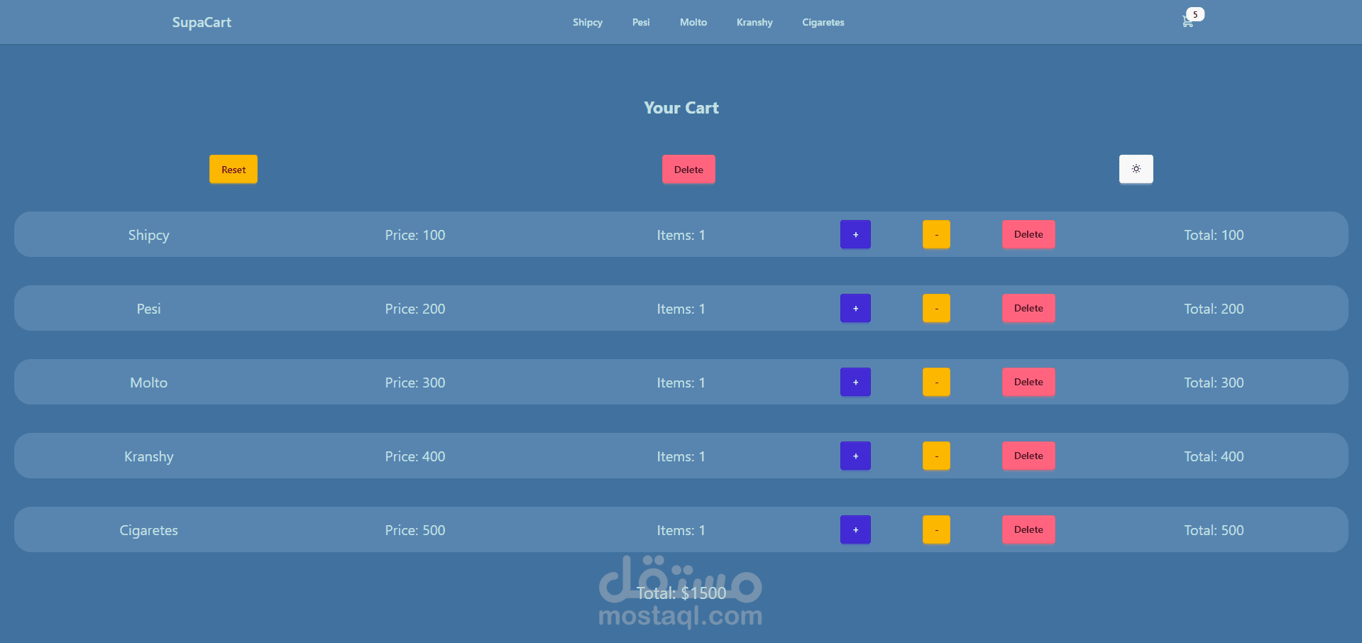 SupaCart - متجر إلكتروني بواجهة حديثة وسهلة الاستخدام