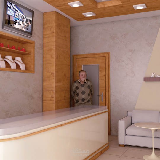 تصميم 3d لمحل مجوهرات