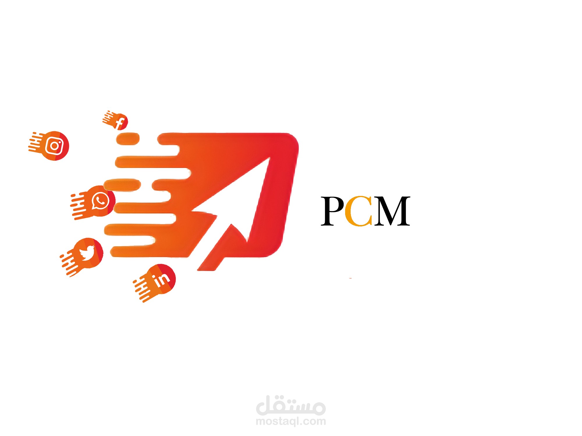 شعار لموقع الكتروني مختص بالتسويق الالكتروني علي السوشيال ميديا