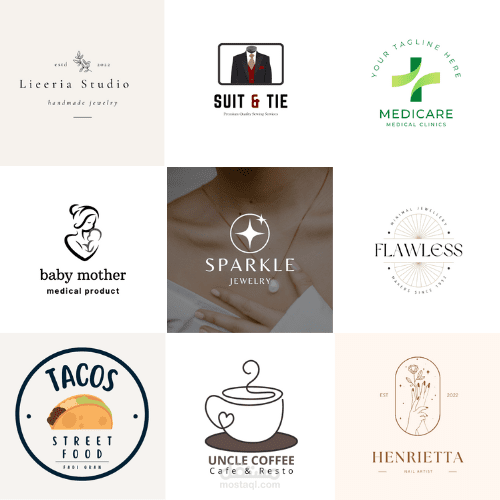 مجموعة شعارات من تصميمي