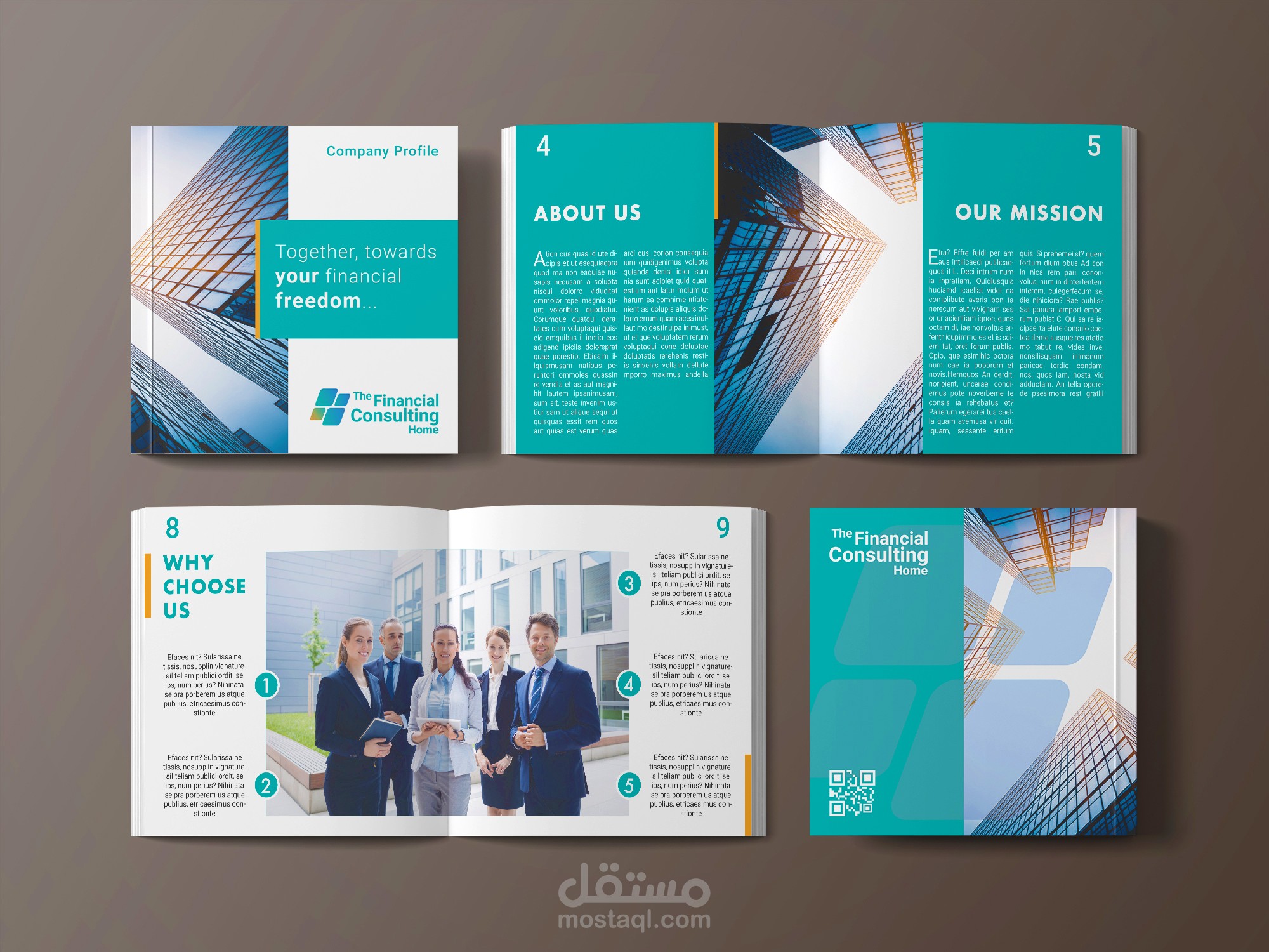 انشاء بروفايل لشركة استشارات مالية