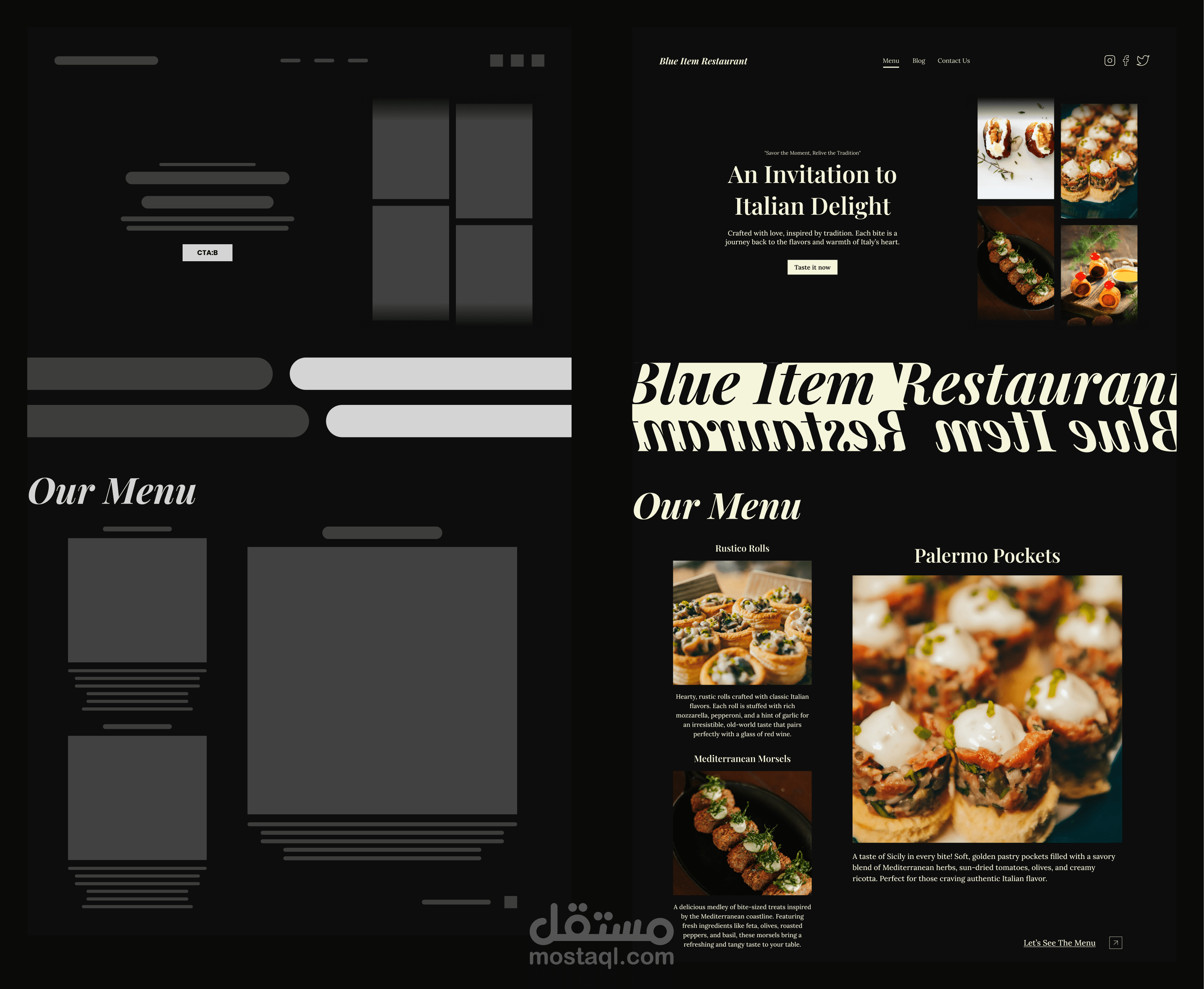 Blue Item Restaurant Project