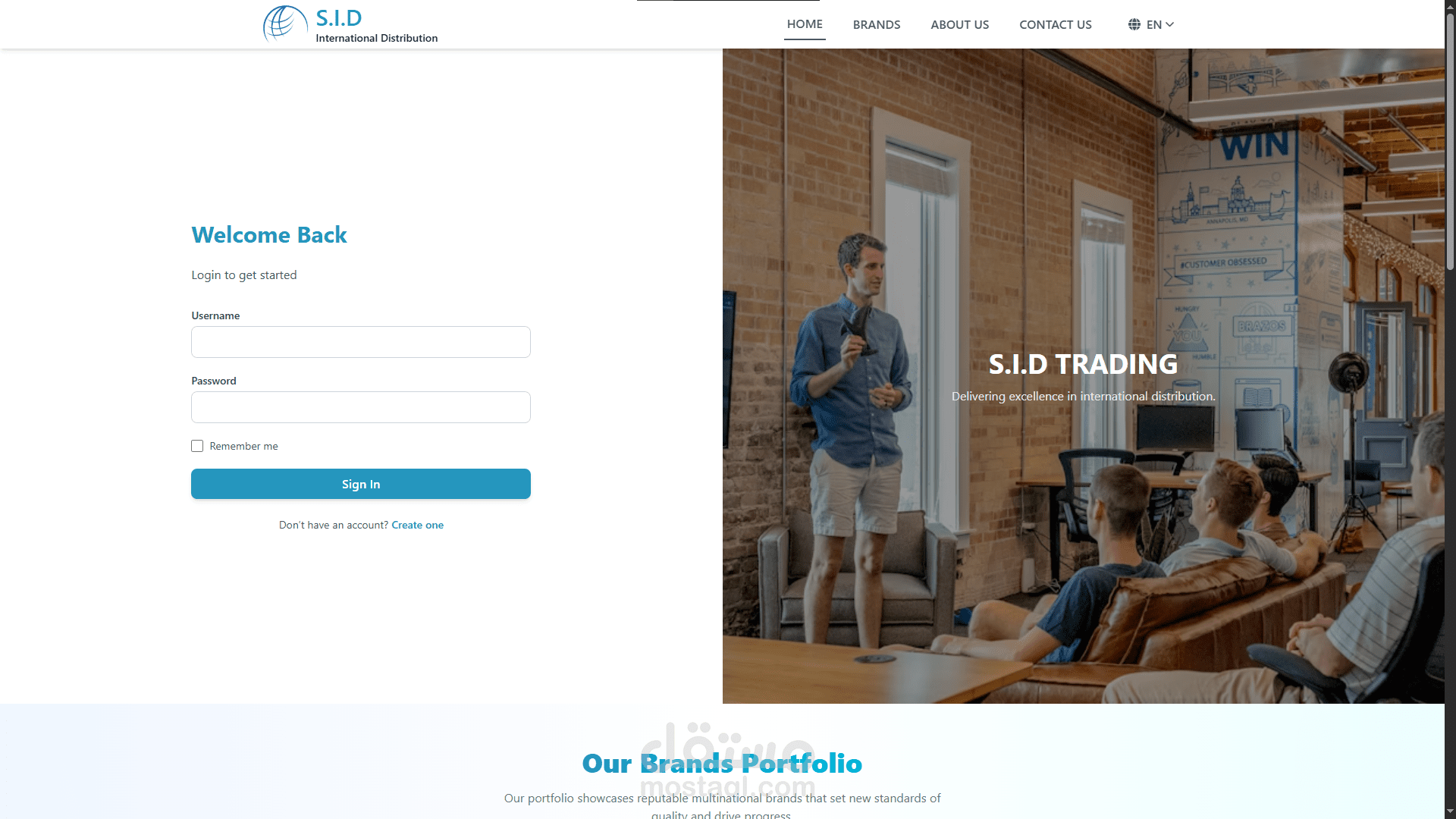 موقع تعريفي لشركة تجارة وتوزيع دولية | S.I.D Trading - Corporate Website