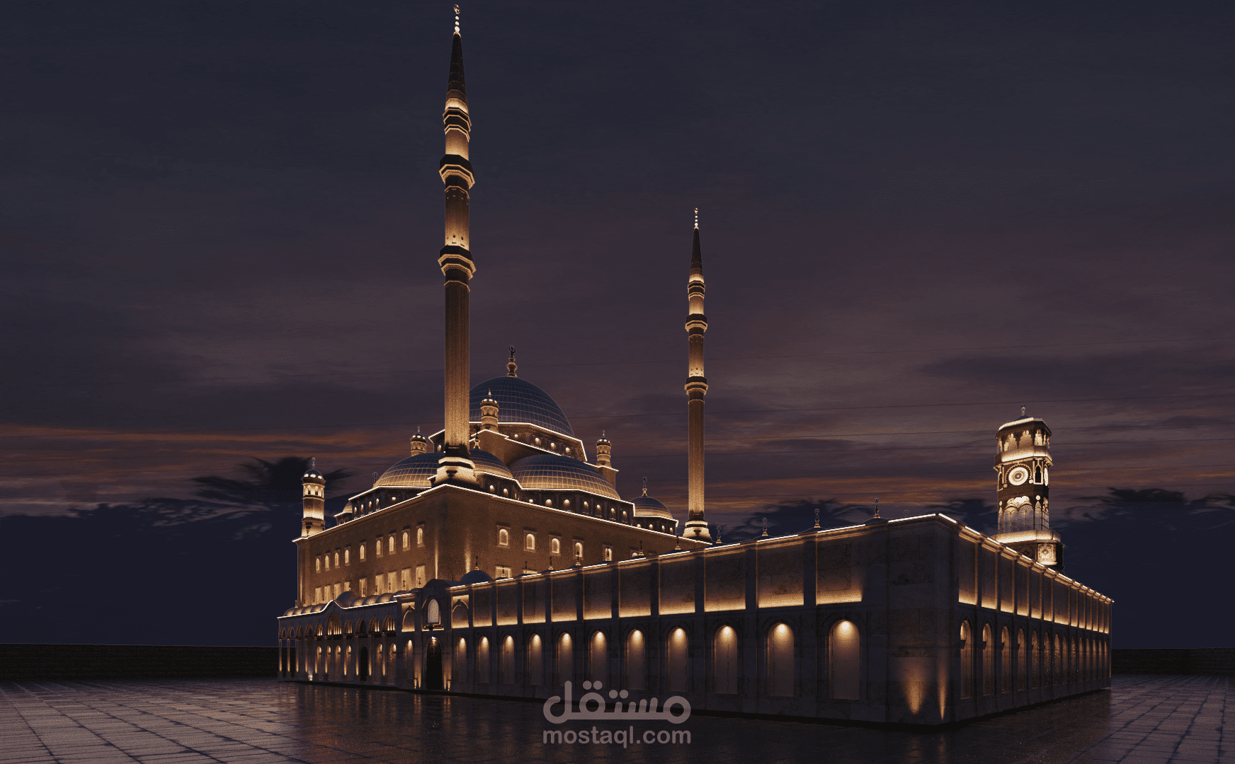 اعادة انارة جامع محمد علي