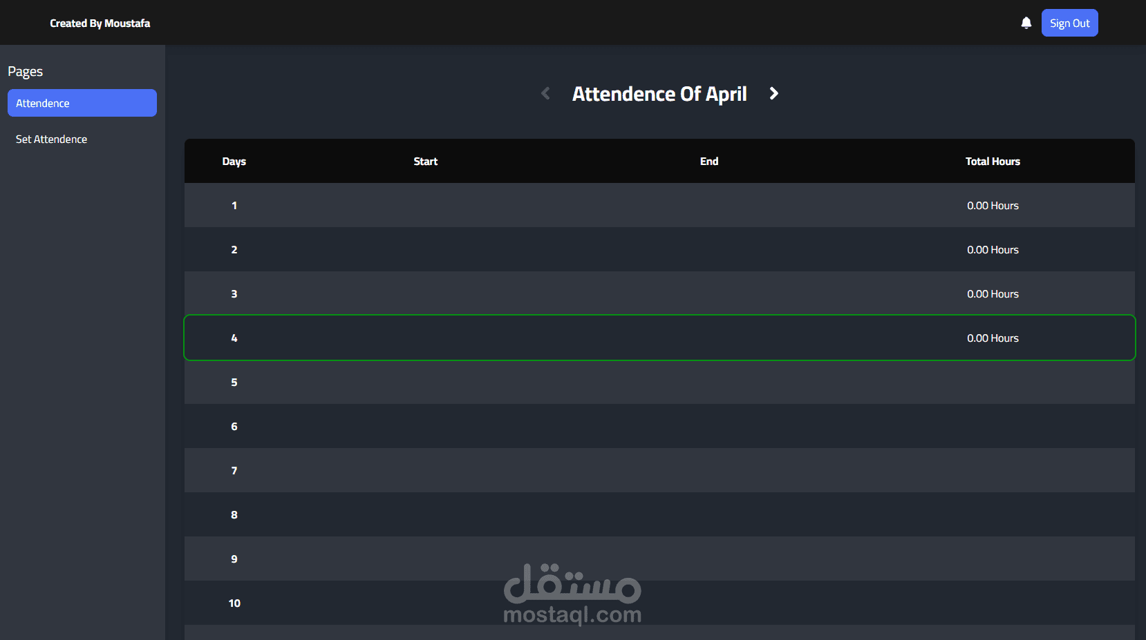 موقع الحضور والانصراف