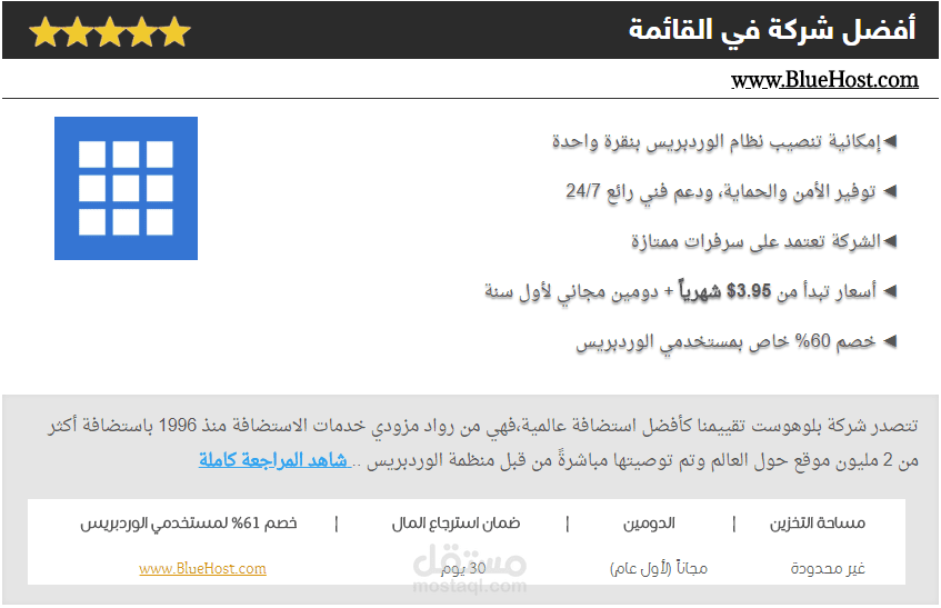 كتابة محتوى تسويقي خاصة بالمقارنة بين الاستضافات
