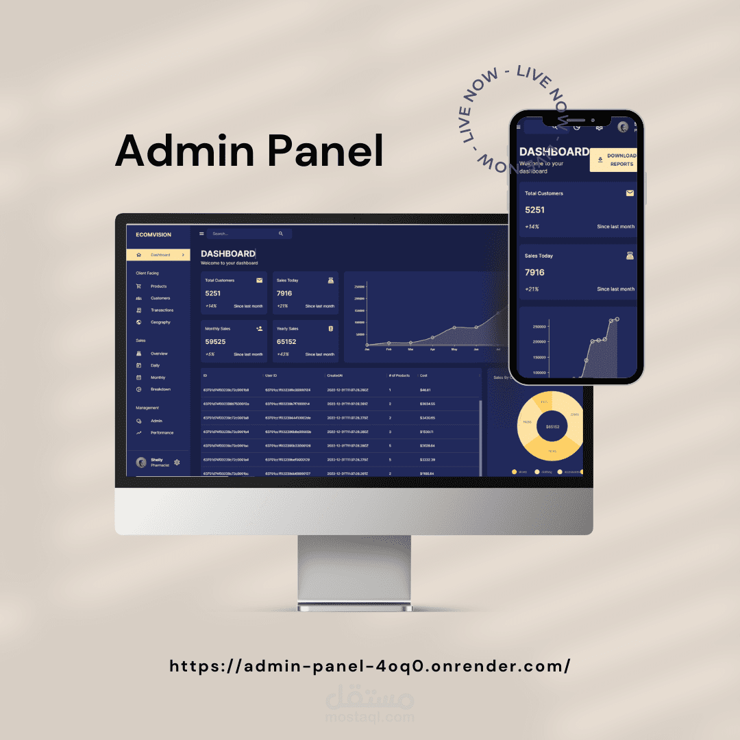 MERN Asmin dashboard