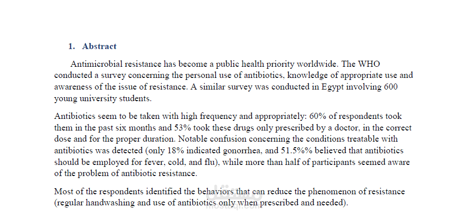 Cross section study of antibiotic resistance among Egyptians (دراسه مقطعية لمشكله مقاومة المضادات الحيويه ونقصان كفائتها في الاستخدام الطبي)