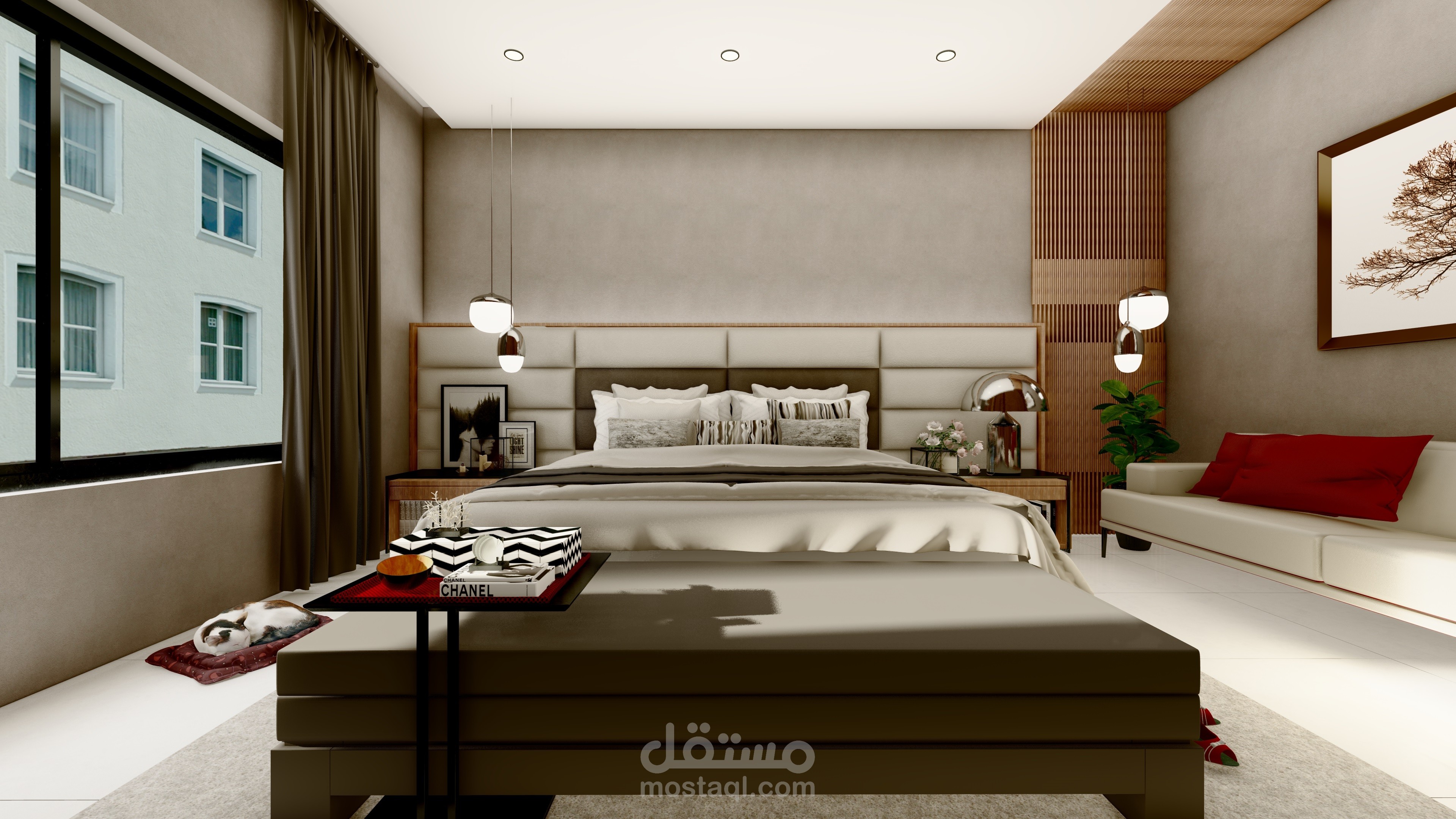تصميم داخلي لغرفة نوم