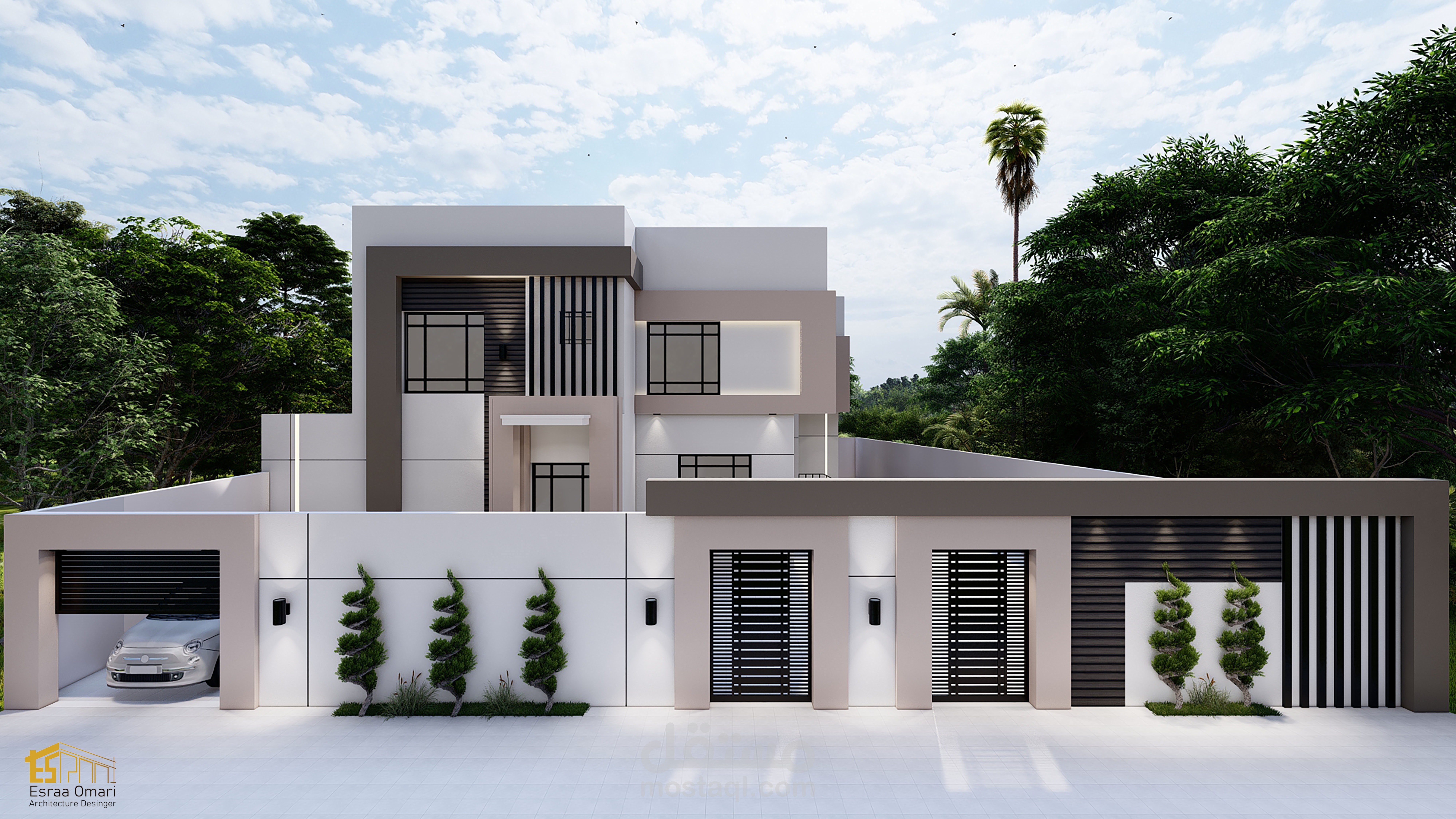 تصميم واجهة فيلا حديثة