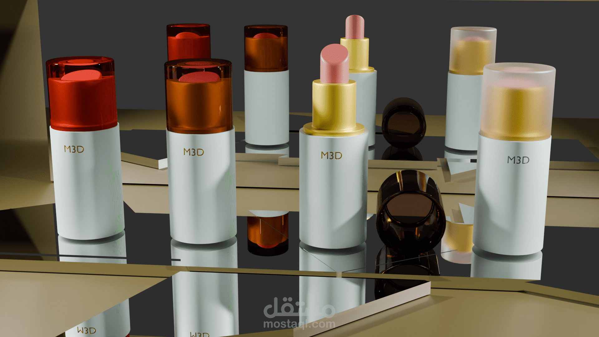 تصميم ثلاثي الابعاد لمنتوج تجمبل و تحربره في فدبو