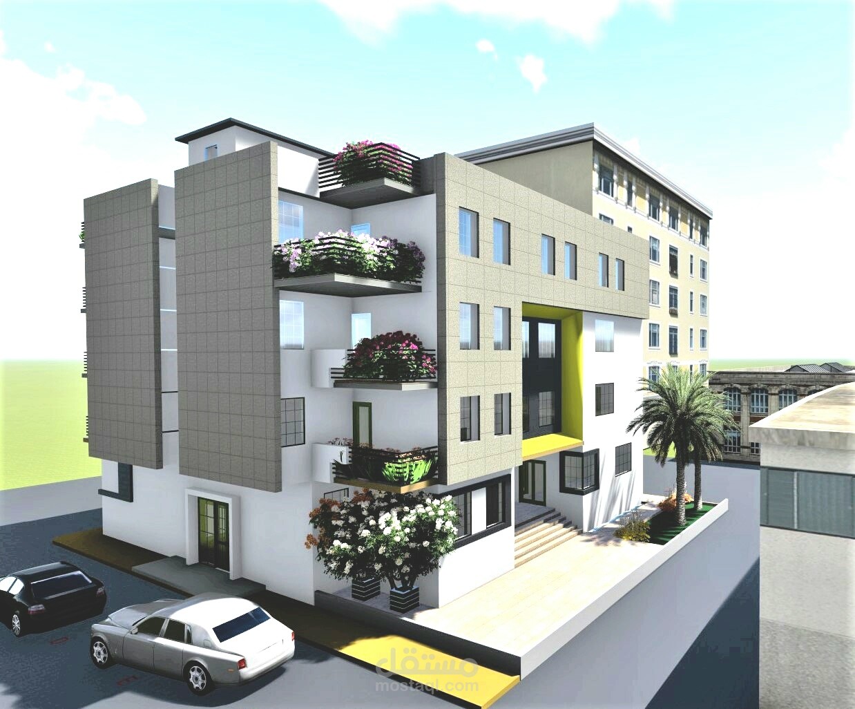 عمارة سكنية على قطعة أرض 400م2