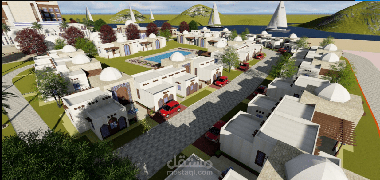 تصميم قرية سياحية.