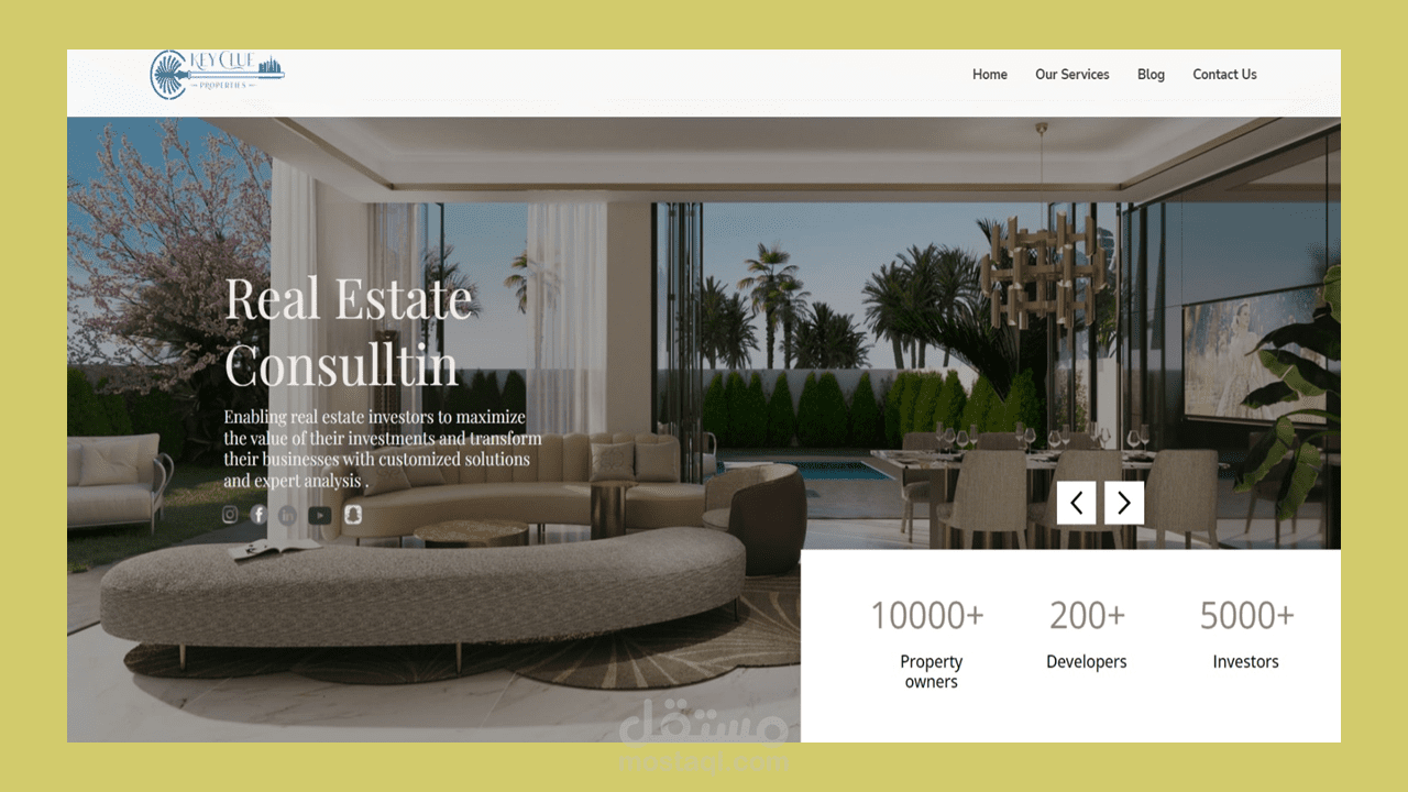 تصميم موقع تعريفي لشركة