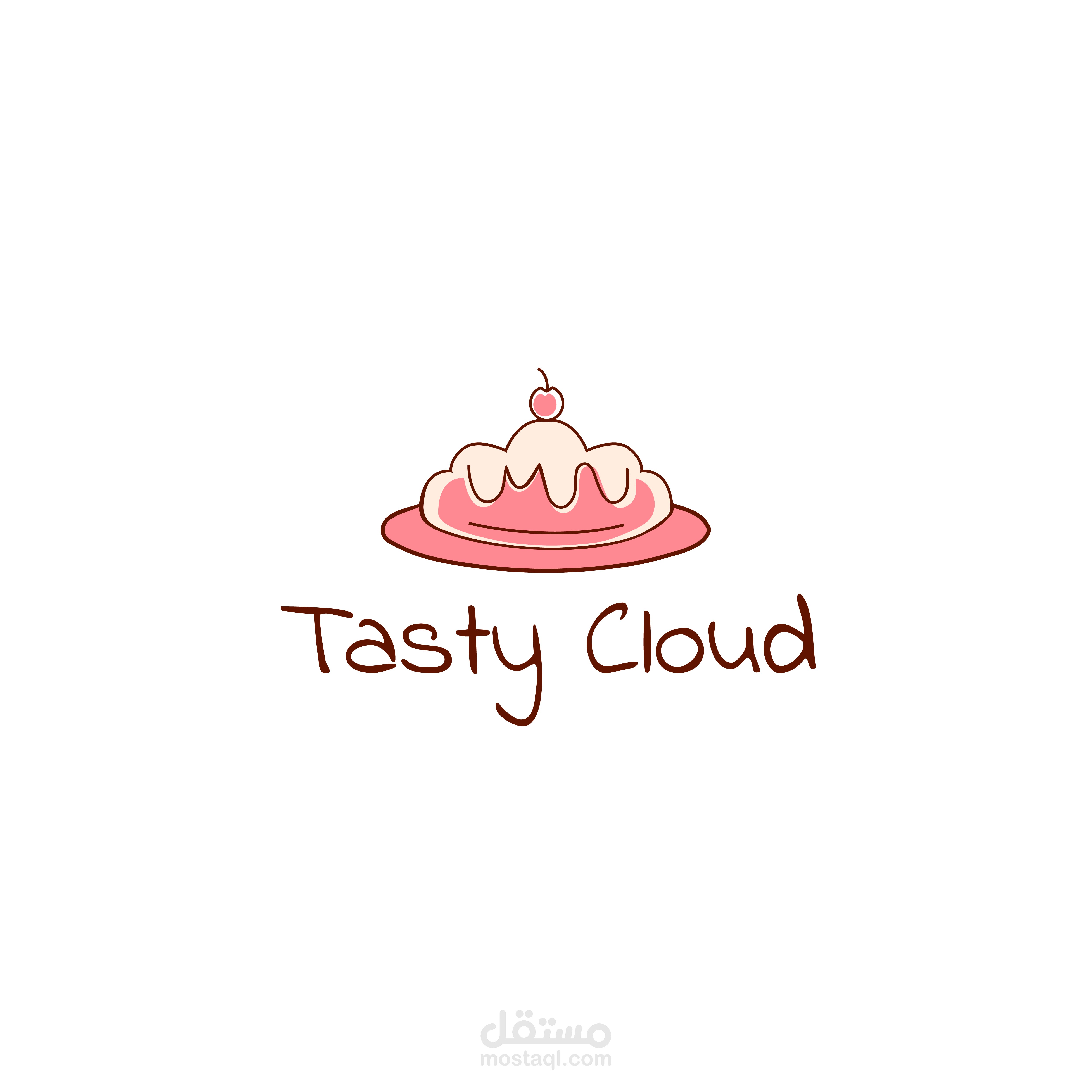 شعار لمحل حلويات Tasty Cloud