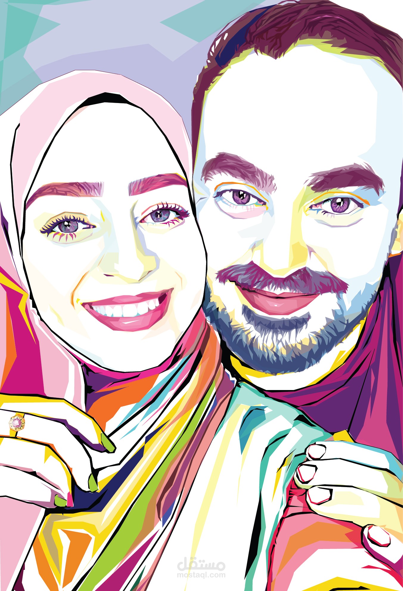 لوحة  wpap style