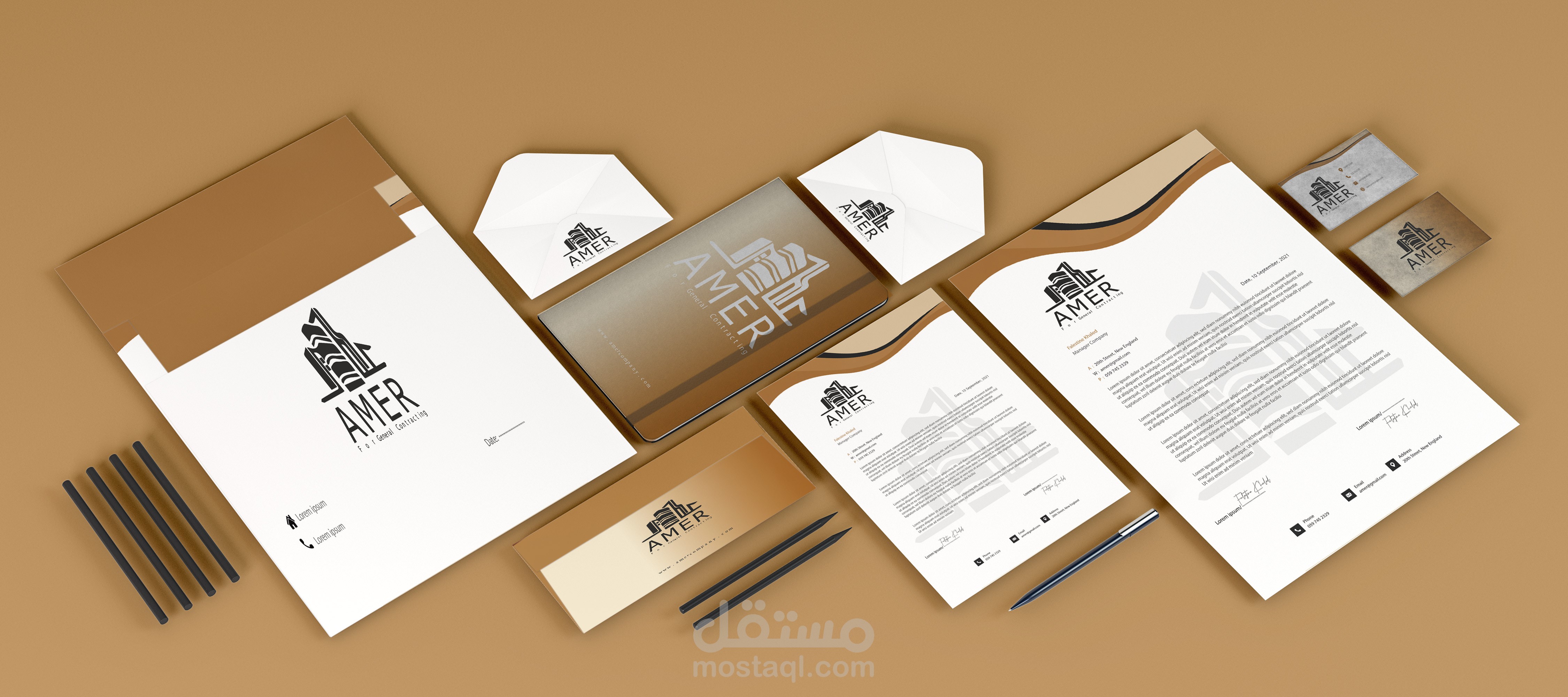 تصميم هوية بصرية لشركة عقارات