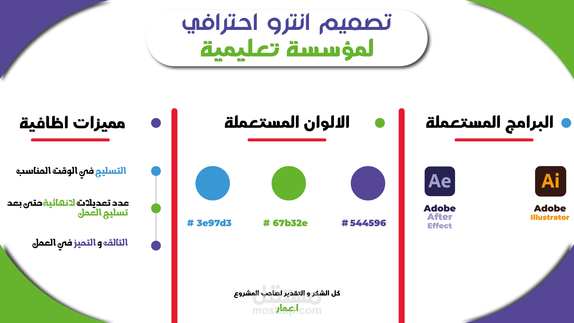 تصميم انترو لقناة تدريبية