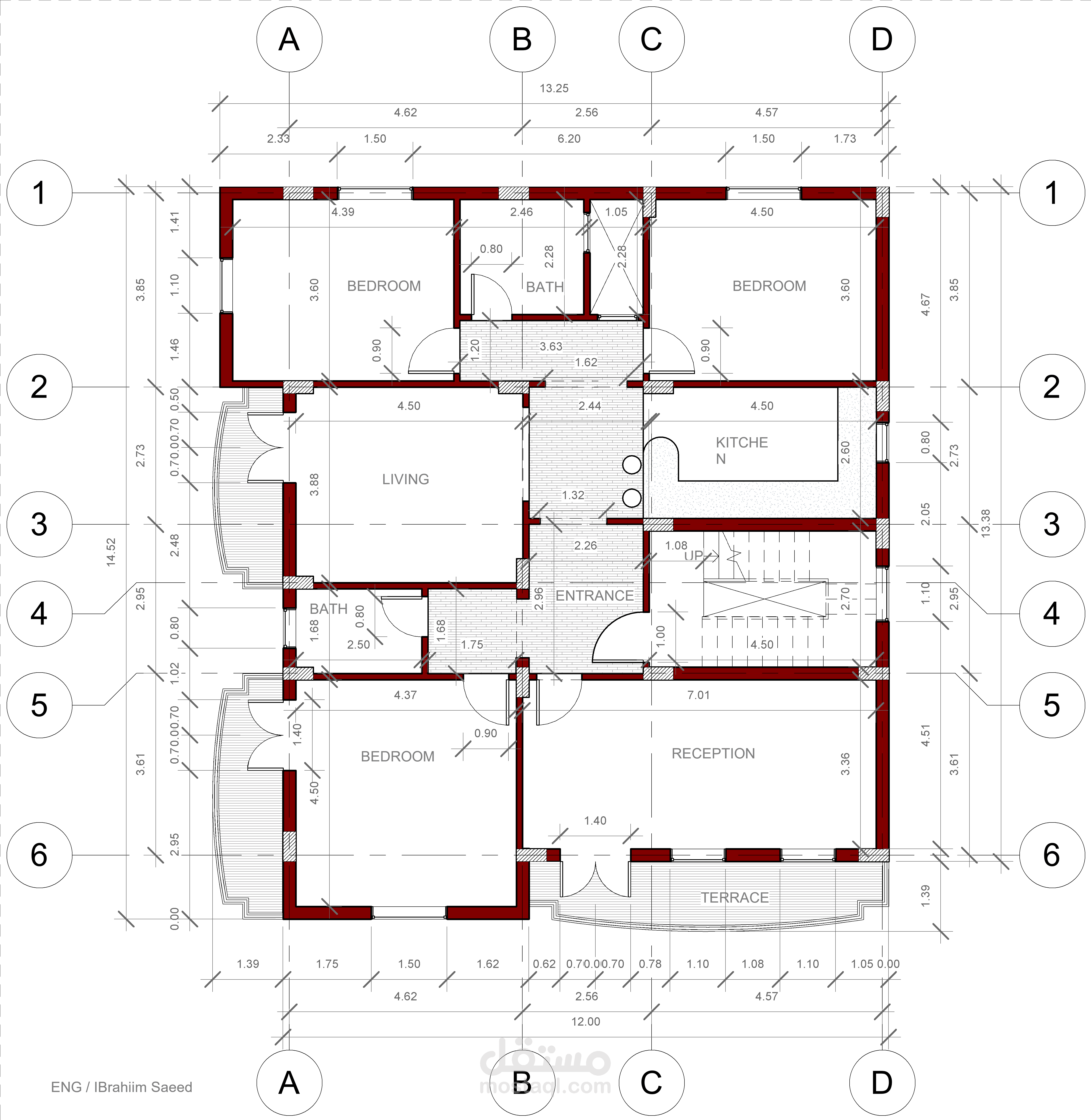 تصميم مخطط لعمارة سكنية