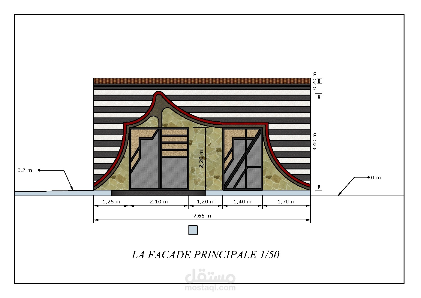 واجهة تقليدية شكل خيمة