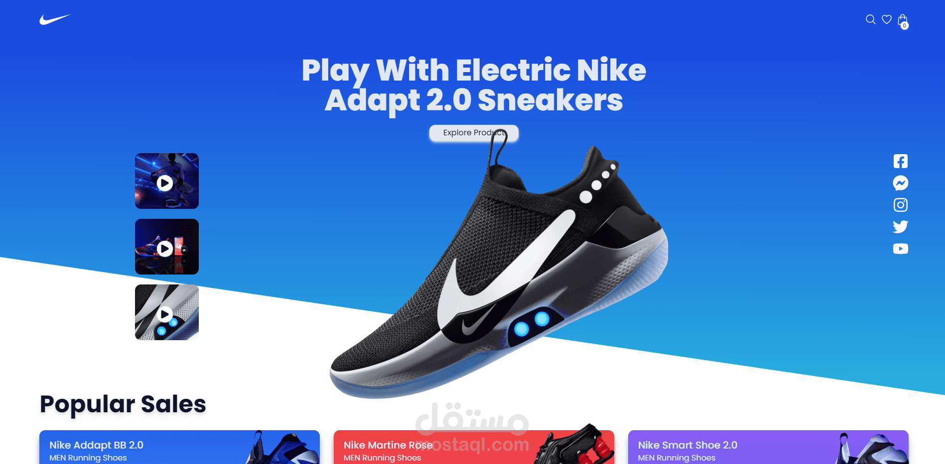 Nike Ecommerce Website using React