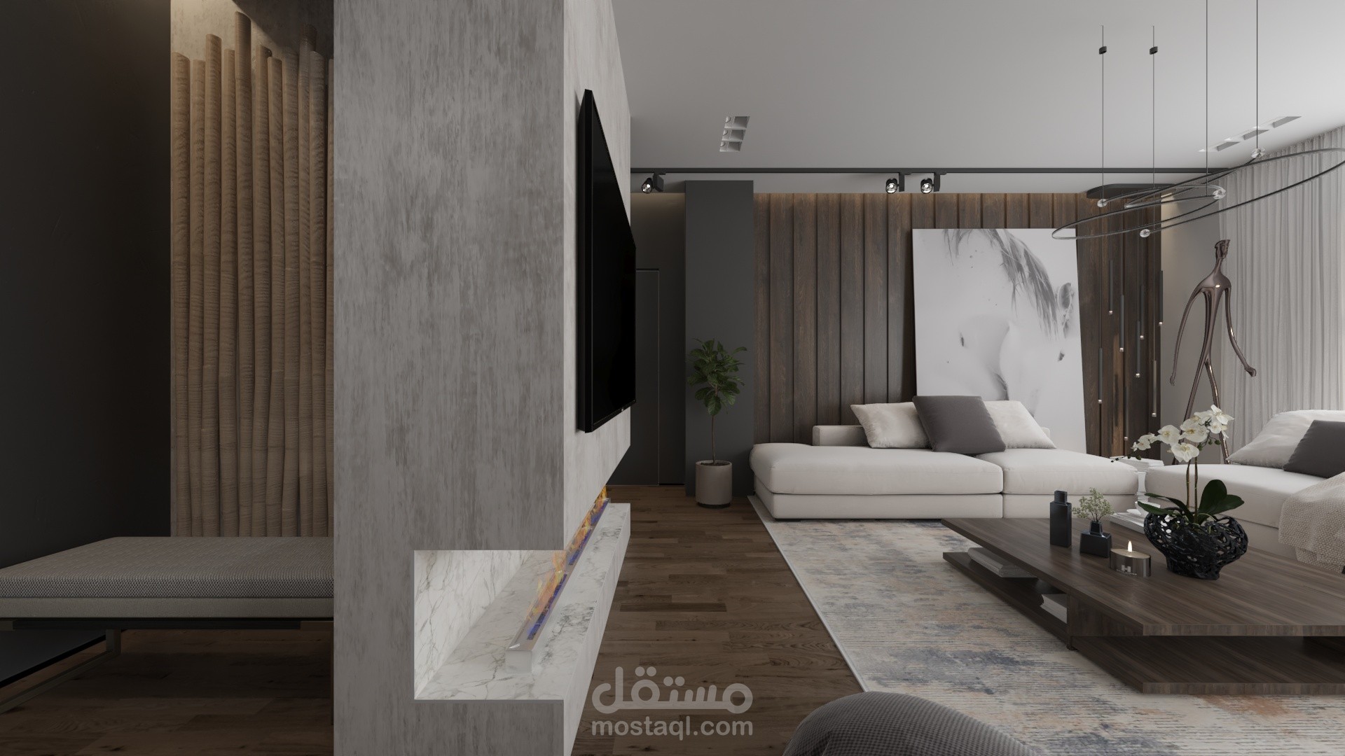 تصميم داخلي - غرفة معيشة