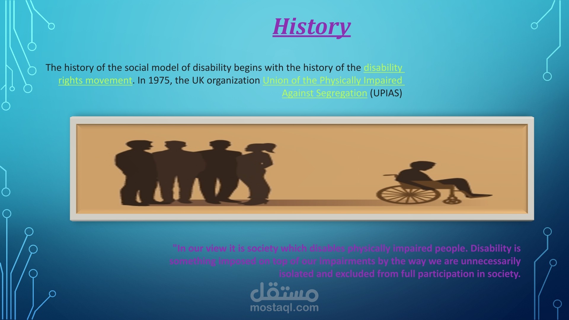 عرض تقديمي بوربوينت عن social model of disability