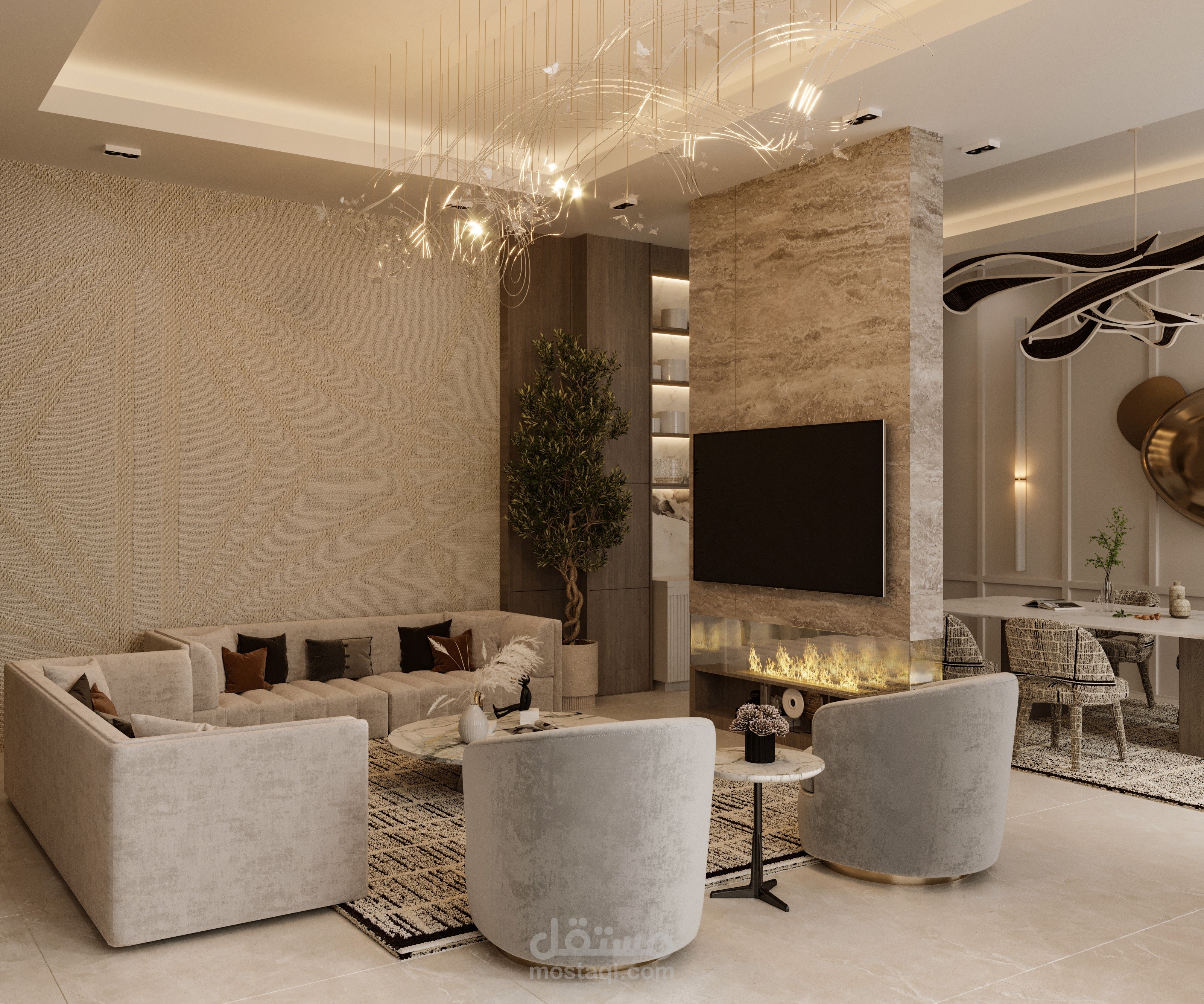 مجموعه متنوعه من تصميم غرفه المعيشه
