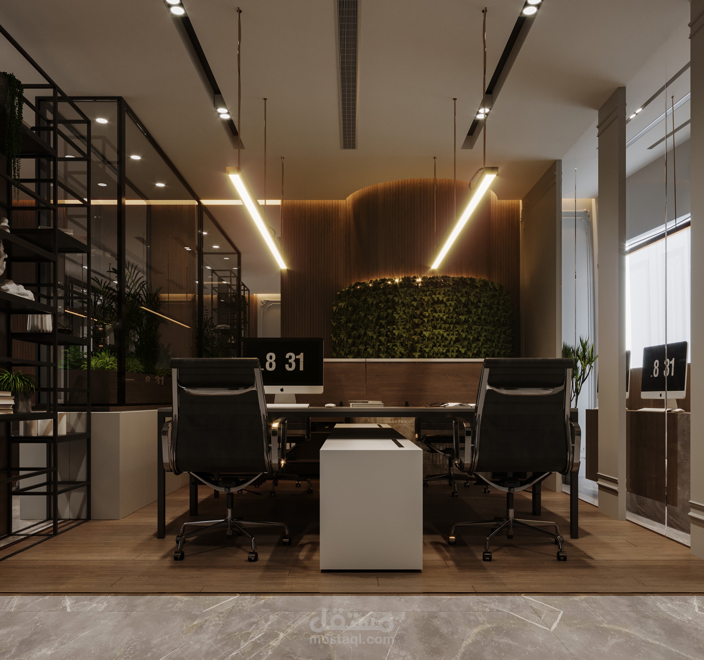 تصميم داخلي لمبنى تجاري