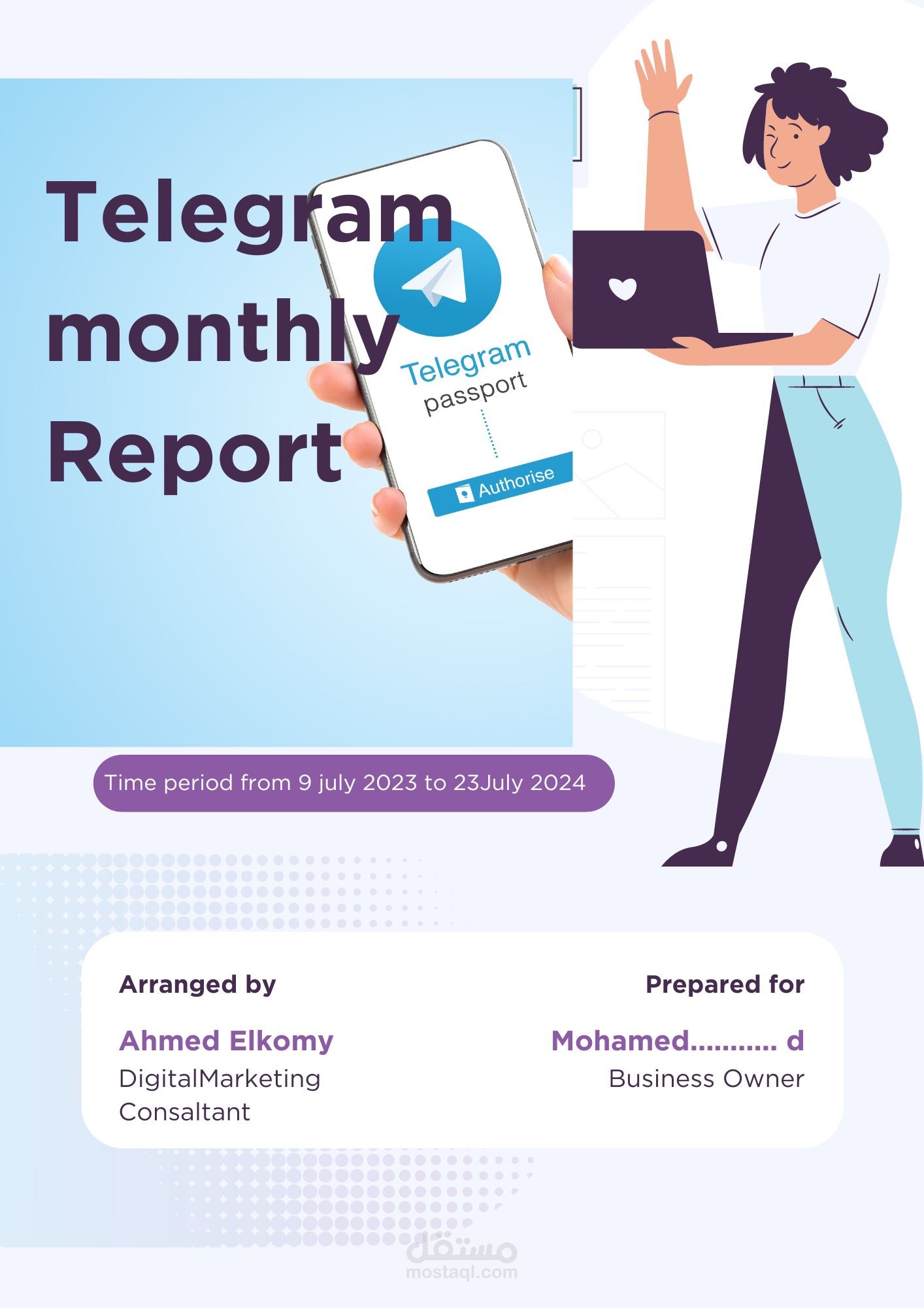 تقرير عمل مفصل لعمل اعلانات تليجرام
