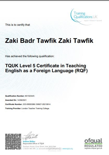 شهادة تدريس الانجليزية TEFL من لندن