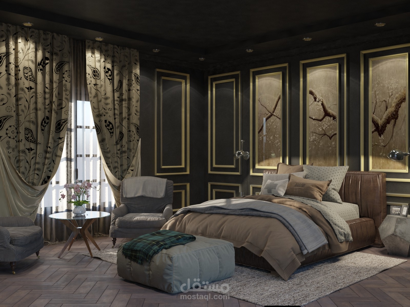 تصميم لغرفه نوم لورشه عمل