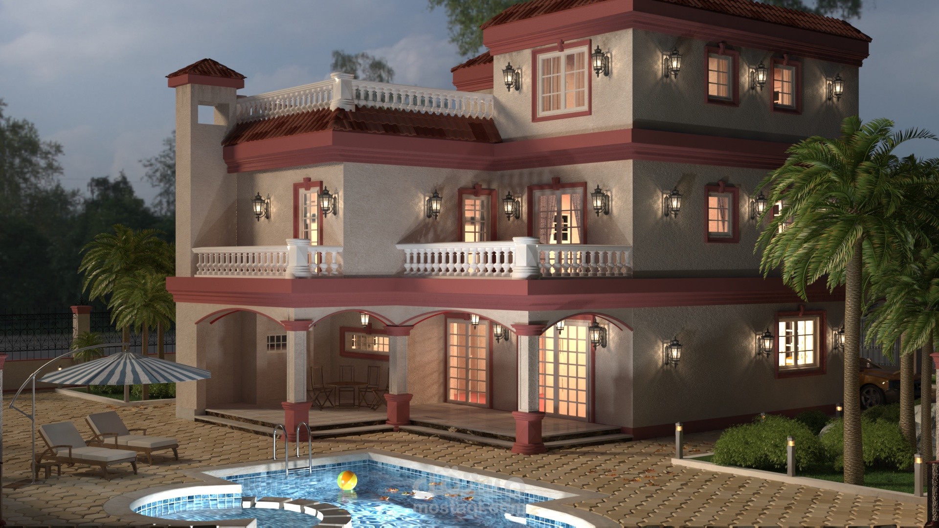 تصميم لفيلا في ورشه عمل