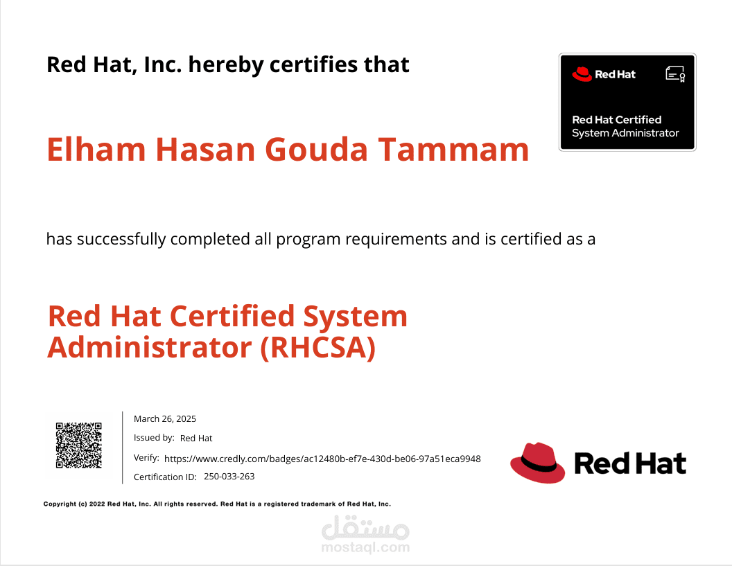My Certificates from Red Hat & Huawei