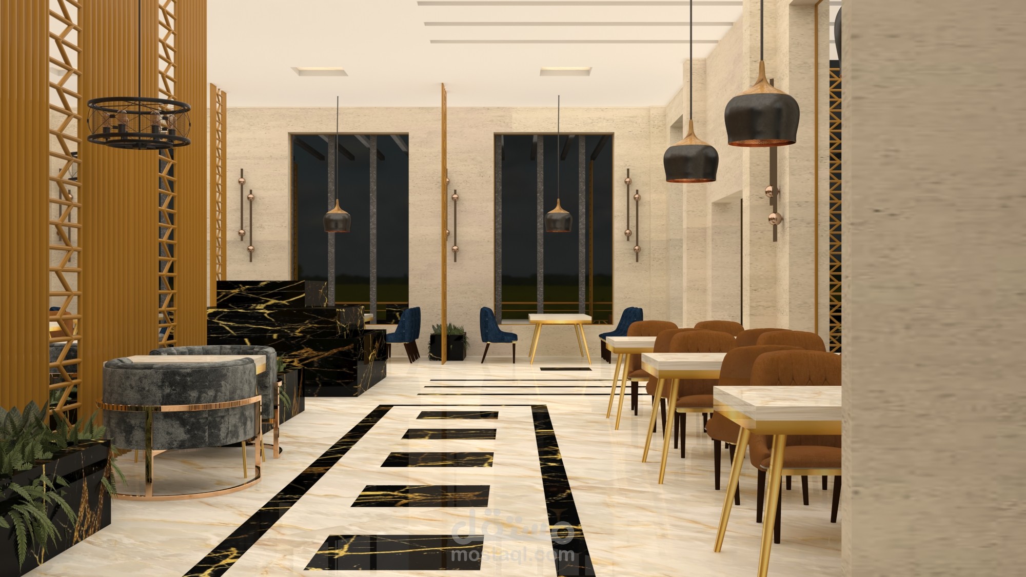 تصميم مطعم - Restaurant Design
