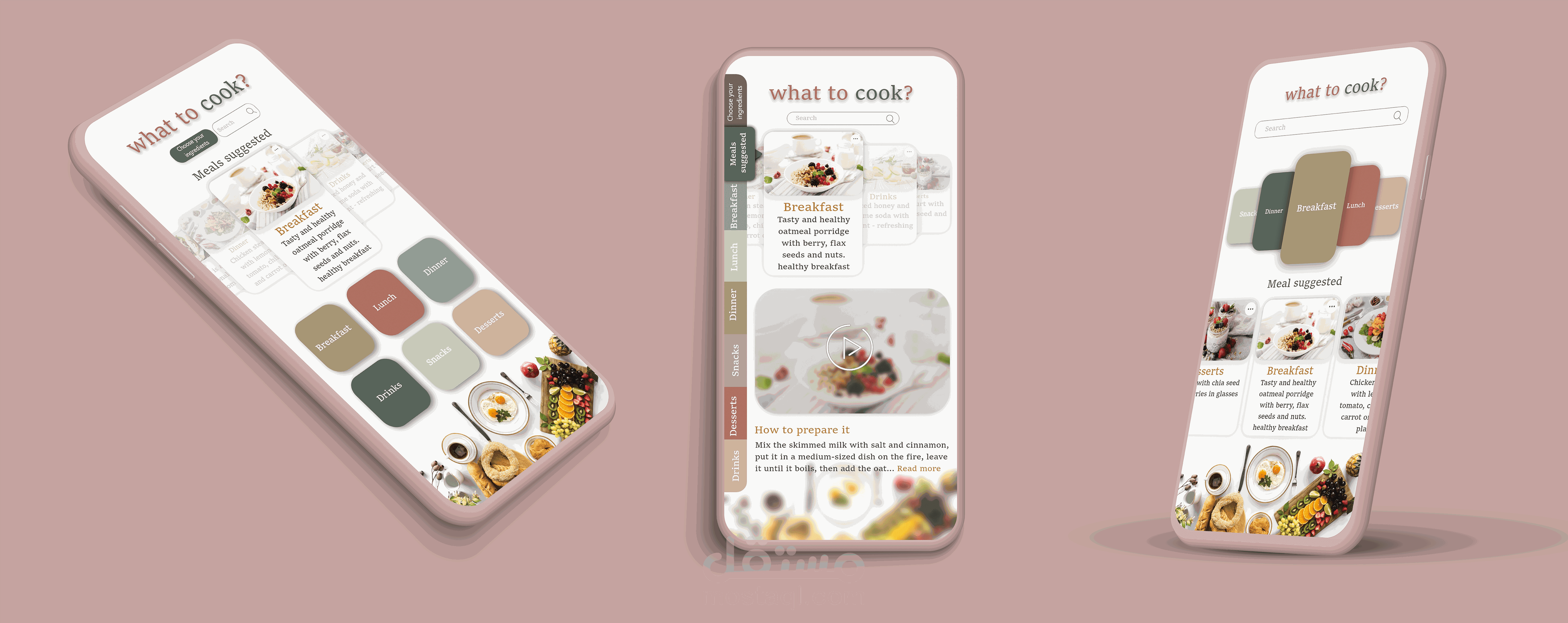 Main Page - Mobile App, Cooking