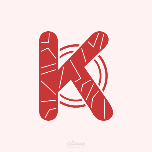 تصميم شعار الحرف (K)