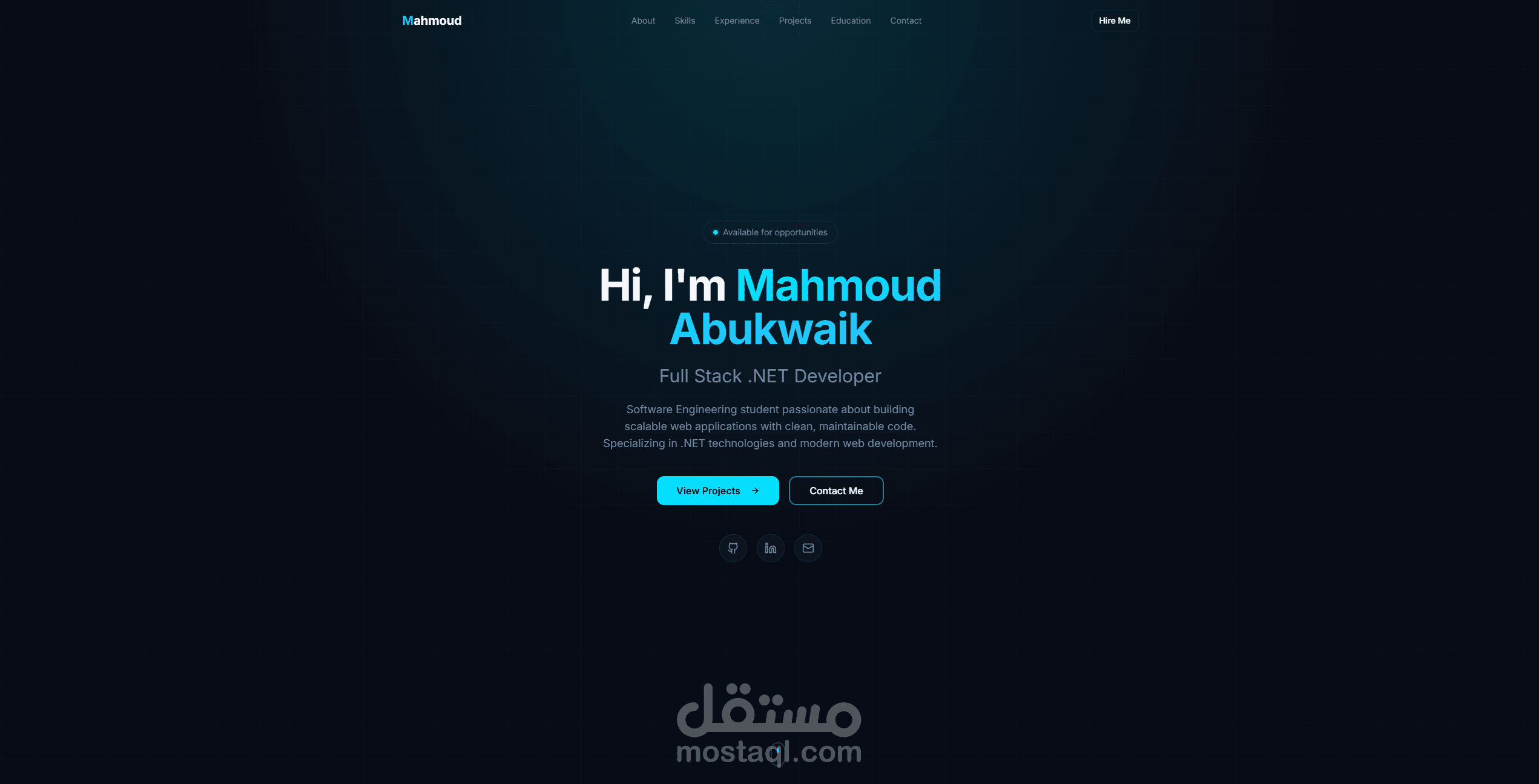 Full-Stack Developer responsible for architecture, performance, and modern responsive UI