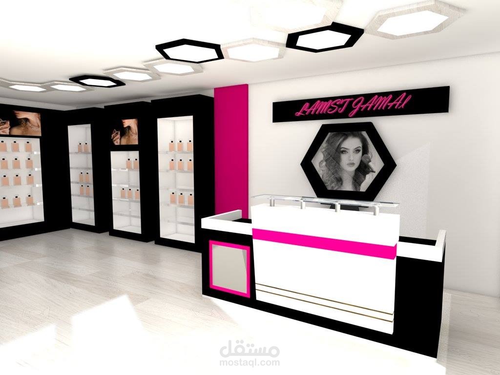 تصميم محل تجاري (Make-up and accessories )
