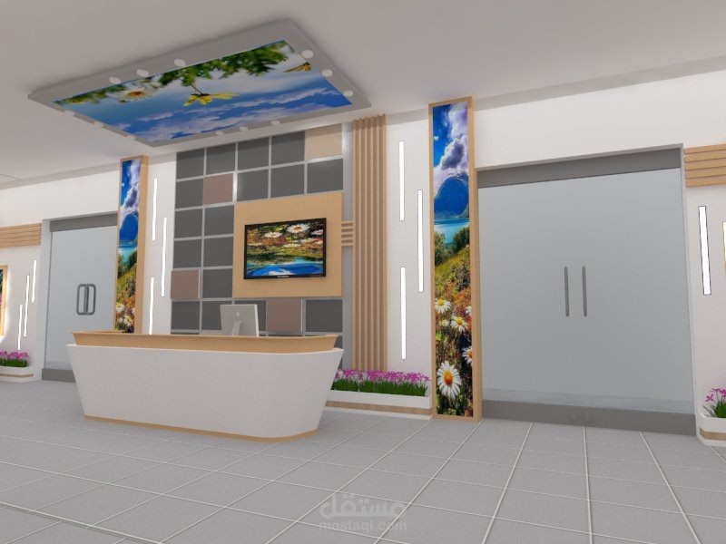 تصميم قسم الكلى + استراحة في المستشفى