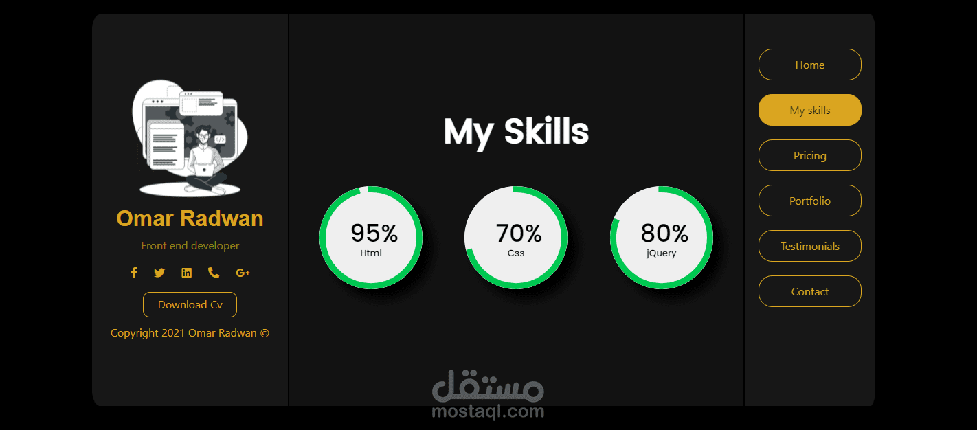 بورتفوليو بسيط