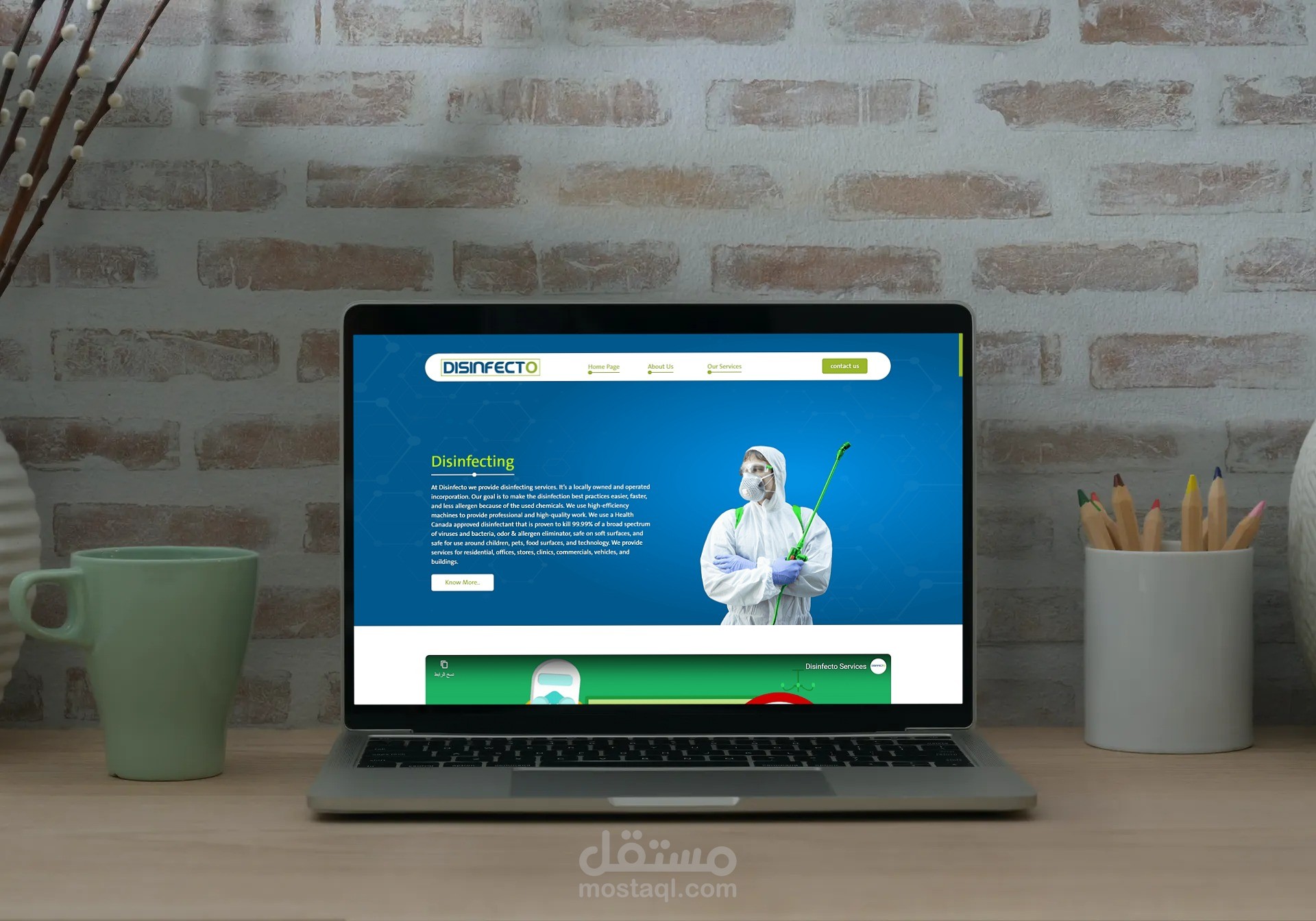 website for DISINFECTO company