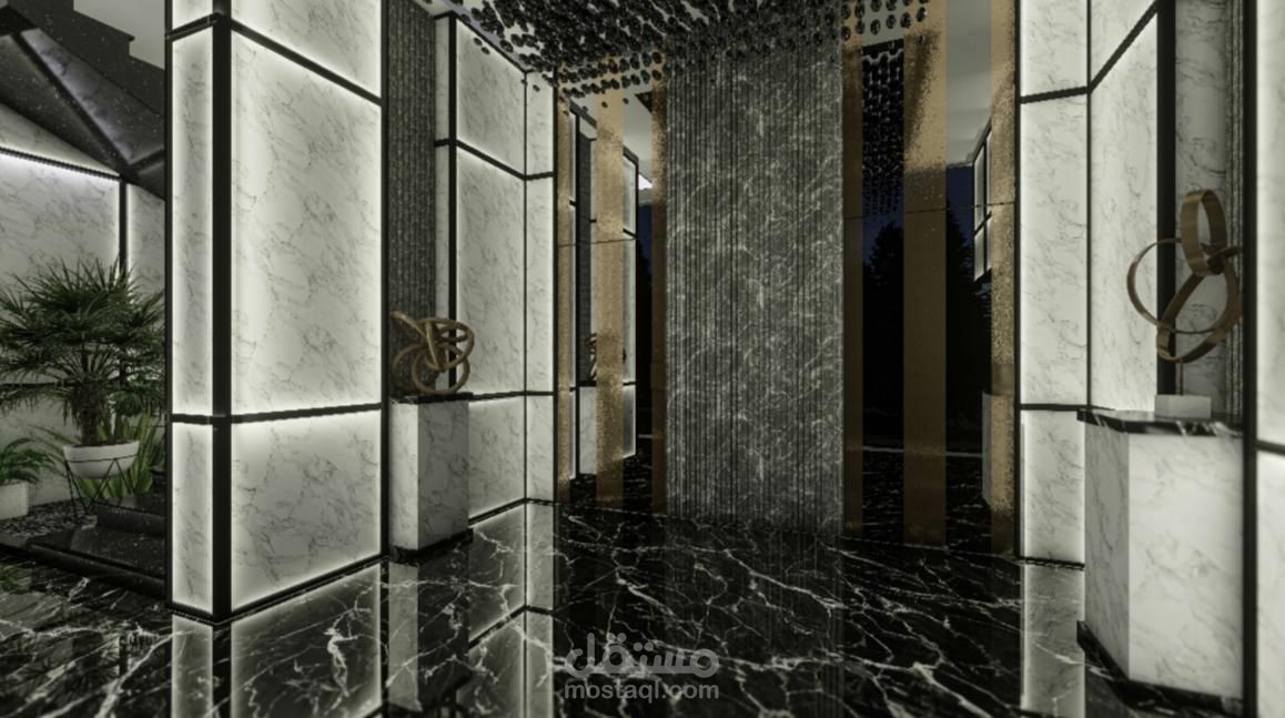 تصميم مدخل عمارة سكنية