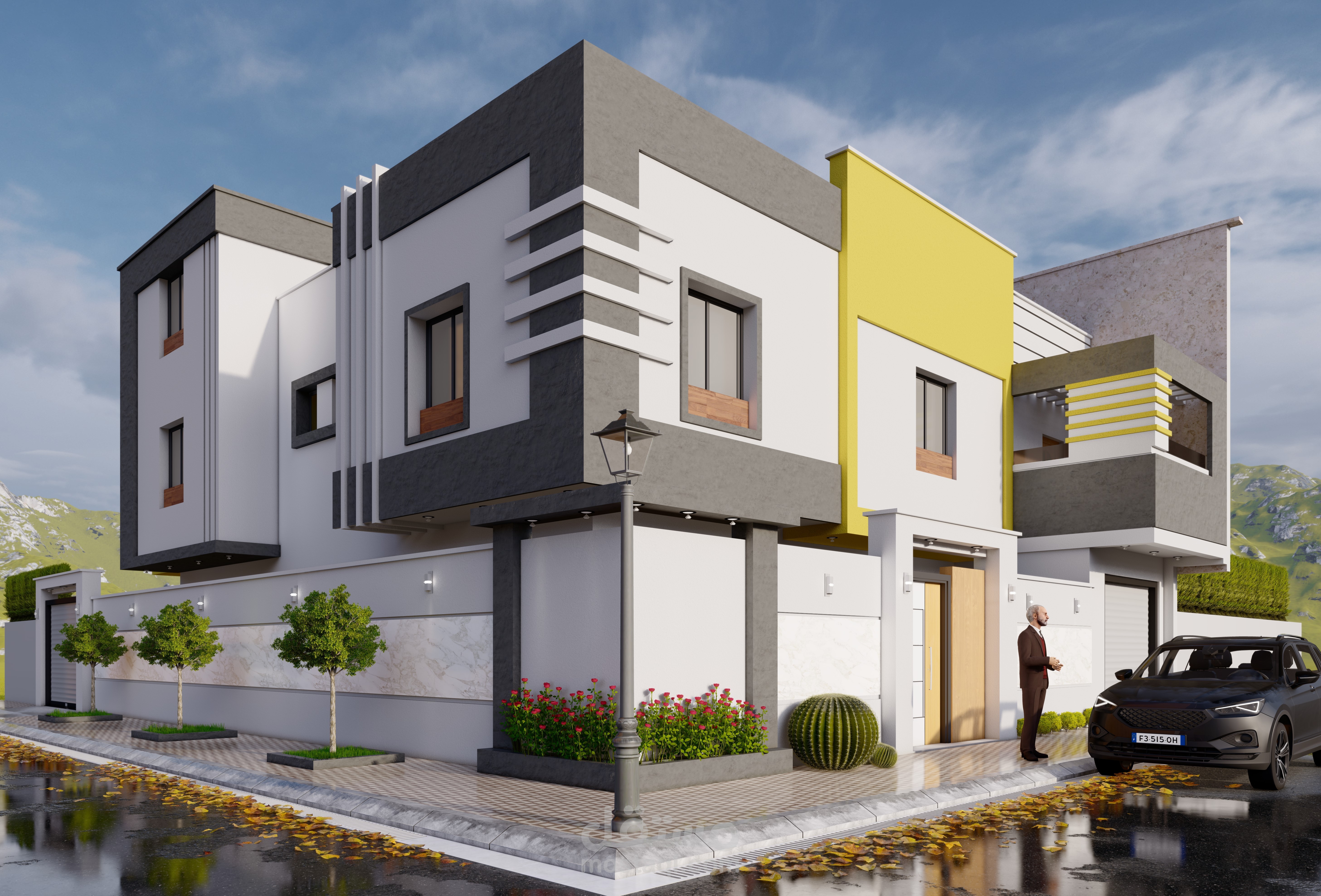 تصميم ثلاثي الأبعاد – فيلا مودرن