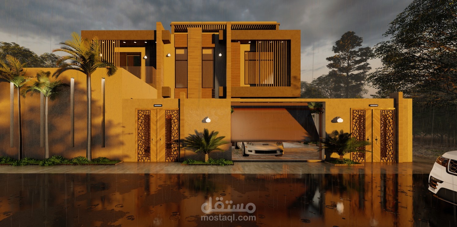 تصميم مودرن لواجهة خارجية